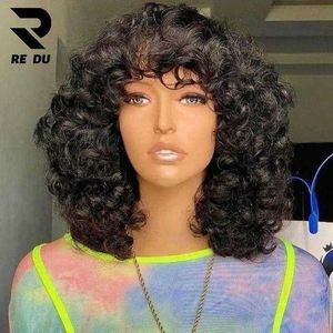Curly Machine Made Pixie Cut Hair Weave 4Bundle For Full Head Fix