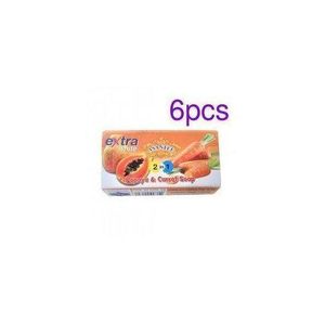 Asantee  2 in 1 Papaya and Carrot soap - 6pcs