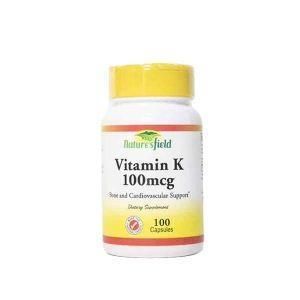 Nature'S Field Vitamin K 100mcg – Bone and Cardiovascular Support – 100 Capsules