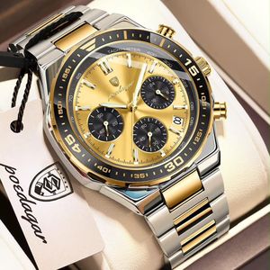 POEDAGAR Luxury Fashion Chain Wristwatch 