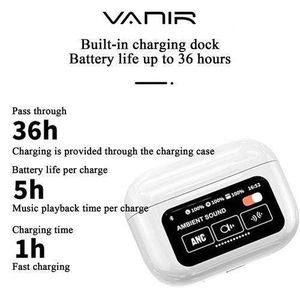 VANIR Touch Screen Wireless Earbuds Bluetooth 5.4 Headphones ANC ENC Noise Cancelling Earphones 36H Playtime Bass Stereo Sound Smart Display TWS Headset for iPhone Android Samsung Tecno Infinix Camon Hot