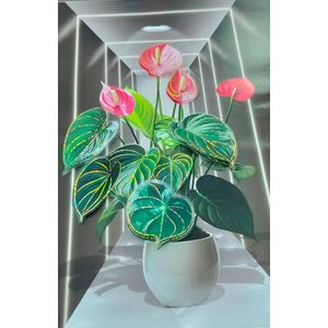 3D Vase Wall Stickers -2.5X35cm