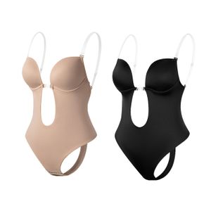 Sexy Backless Body Shaper Push Up Thong Bodysuit Shapewear Tummy