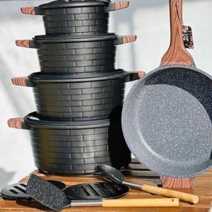 5 Sets Nonstick Cast Granite Pot