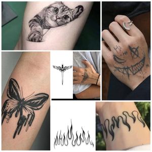 5-in-1 Semi Permanent Temporary Tattoo Stickers – Waterproof Body Art Combo Deal
