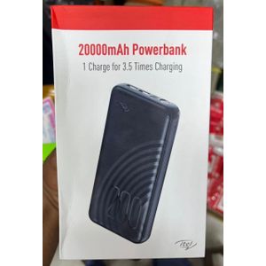 itel 20000mAh Dual Output Fast Charging Power-Bank With Torch Light. Original Power-Bank 20,000mAh(itel) Black