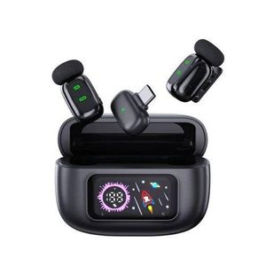 Wireless Lavalier Microphone New T80 mic &charging case clip-on Buckle design For all devices Recording ANC Mic plug &play - skit, interview, broadcast, podcast, comedy