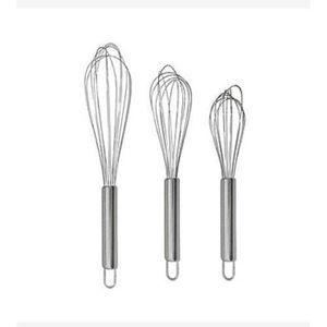 3 Pcs Stainless Steel Egg Whisk Mixer