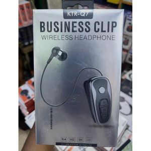 Business Clip Earbud KTR-Q7 Wireless Earphones - Clip It. Retract It. Rock It. Made for Convenience