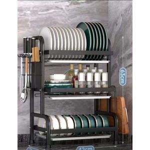 Non Rusty Original 3 Layer Dish Rack - Black 