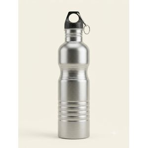 Stainless steel water bottle with carabiner clip- 1L