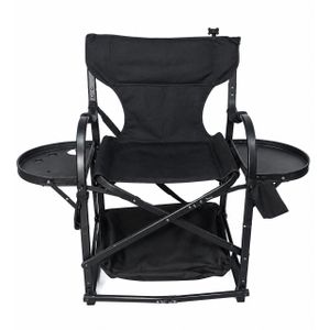 Portable Folding Camping Chair with Side Tables – Heavy-Duty Outdoor Director Chair