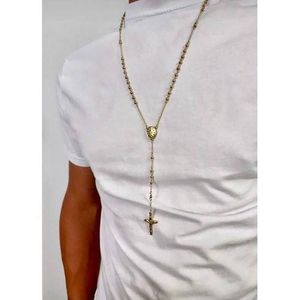 Gold Steel Rosary- Unisex