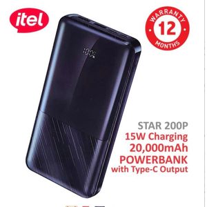 itel 20000mAh 15W Fast Charging Type-C Output Power Bank