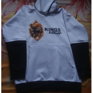 White With Black Female Hoodie