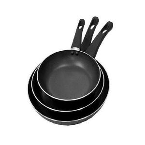 Non-Stick Fry Pans - Set Of 3 - Black