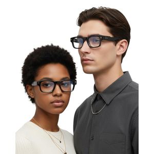 Phantom Collection: Premium Presbyopic  Computer Reading & Anti-Blue Light Glasses -Black