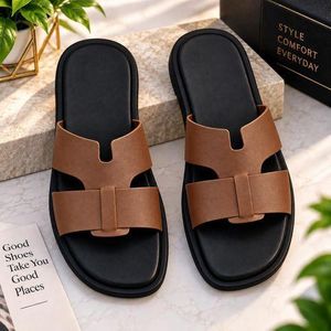 Men’s Brown Casual Palm Slippers