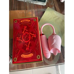 LED LITE Rose moaning sucking 2in1 female clitvibrator 