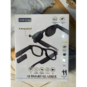 AIMB-G1 Max AI Smart Glasses – 8MP Camera, ChatGPT AI, Bluetooth Audio, AI Translation, Hands-Free Recording & 3 Extra Lens