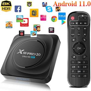 X88 PRO 20 Android 11 TV Box 8GB RAM 128GB 4GB 32GB 64GB Rockchip RK3566  apoyo