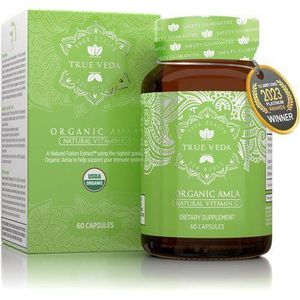 True Veda Organic Amla 60 Capsules Antioxidant Rich Alma Ayurveda