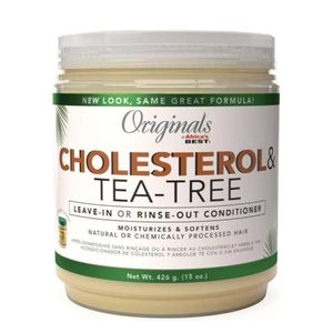 Original by African Best Cholesterol  Tea Tree Oil Rinse-Out Plus Leave im Conditioner Repair and Revitalize Damaged Dry