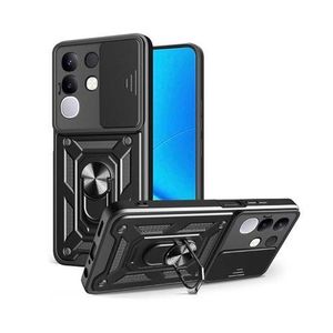 Amor case for Vivo Y29 4G ,T4X , Y300T Magnetic Bracket PC+TPU Slide Lens Kickstand