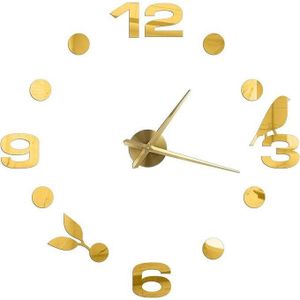 47'' unique DIY decorative Wall Clock - Gold