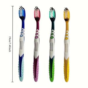 5pcs Pack Soft & Hard Bristle Toothbrush Suitable for Adults & Families - Gentle Gum Care, Deep Cleaning Teeth, Bristles, Travel & Home Essentials, Random Mixed Colors ( Care)