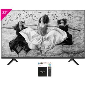 Mi+ NETFLIX, Prime Video, YouTube installed MXQ pro Smart Box with MI+ 32” LED Tv