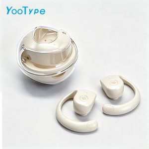 YooType Open‑Ear Hook True Wireless Earphones, Bass Boost Earpods, Pain‑Free, Touch Control, Lanyard Hole, BT5.4, Skin