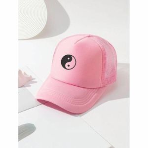 Mauton Baby Pink Yin Yang Trucker's facecap 