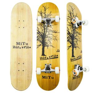 Mitu Canadian Maple Art Deck Stunt Skateboard, Outdoor Sports 