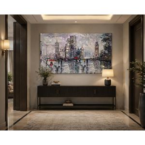 Modern London Cityscape Wall Art – Large Canvas Painting, Luxury Home Decor, Living Room & Bedroom Wall Decoration