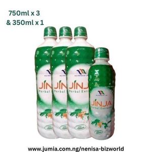 Multisafe Jinja Herbal Extracts 3 Big and 1 Small Bottles, 350ml x 1 and 750ml x 3