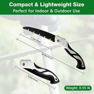 Folding HandSaw, 180mm Three-Side Ground Teeth Pruning Saw,Handsaws, Portable SK5 Steel Saw for Gardening Wood Cutting