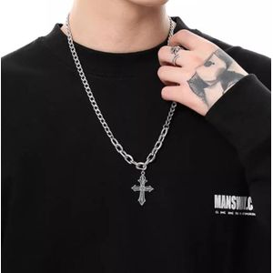 Titanium Steel New Design Men's Cross Necklace