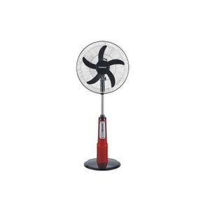 Century 18" Rechargeable Fan+Remote+LED Light BLACK/RED