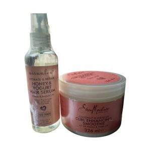 Shea Moisture SheaMoisture Coconut & Hibiscus Curl Enhancing Smoothie + Honey & Yogurt Hair Serum