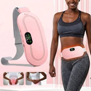 women's Portable Electric Menstrual Cramp Relief Heating Pad - Vibrating Cramp Massager & Abdominal Warm Palace Belt with LED Display