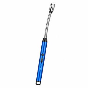 Rechargeable USB Electric Cooking Flexible Lighter - Blue