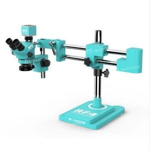 RF4 Professional Stereo Microscope 7–50X Zoom with 144 LED Ring Light & Adjustable Stand