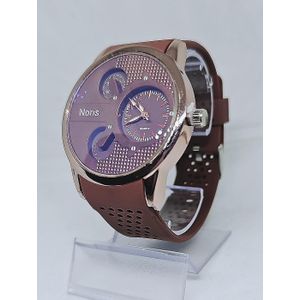  Brown Silicon Wristwatch for Men