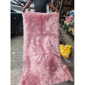 Fur super pink Fluffy Sheepskin Center Rug