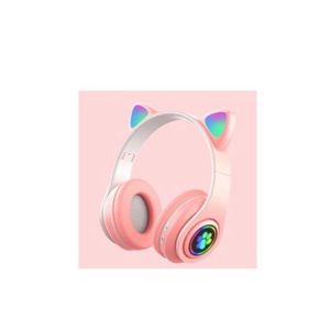 Cat Pinky Ear wireless Bluetooth 5.0 stereo foldable Headset pink 