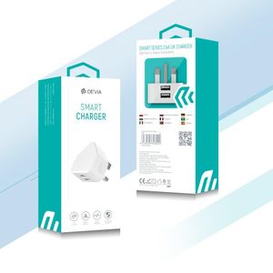 Devia Smart Series 2.4A UK Charger(UK , 5V 2.4A,2USB)