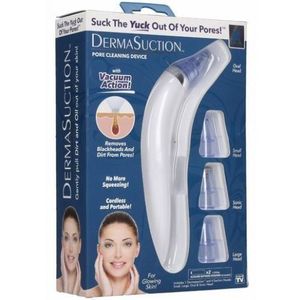 Dermasuction Cleaner Device (White) + 4PCS Interchangeable Suction Heads