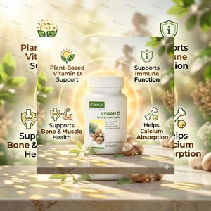 Vegans Vegan D Vitamin D2 & D3 Tablets – Plant-Based Vitamin D Supplement for Bone & Immune Support
