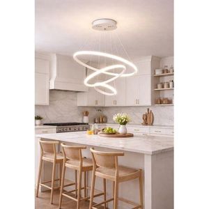 Chandelier Light Ceiling Light for Living Room, Chanderlin Light, Chanderlier Ceiling Light Drop down Rope Light for Kitchen, Bedroom Ceiling Light, Bright Dropping Light Ceiling Fittings, Modern Design Circular Ring Pendant Light